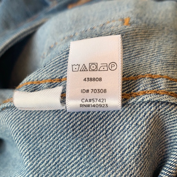 EUC Loft denim short denim skirt raw hem mini  sz 4. - Picture 3 of 9